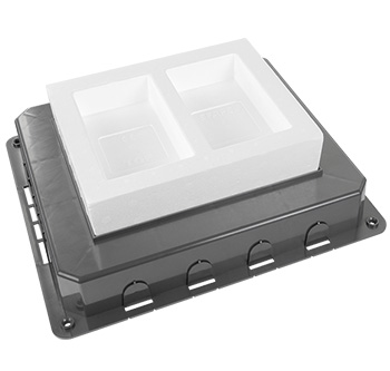 Flush Mounting Box for Floor Box - 12 Modules