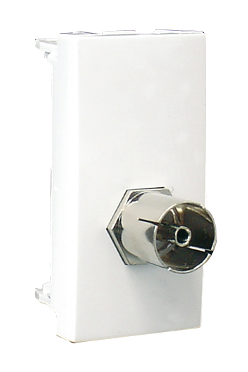 Módulo con Conetor IEC Hembra / Tipo F - 1 Módulo