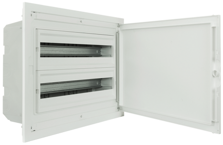 Complete Low Profile Flush Mounting Distribution Panelboard - 48 MODULES (2x24)