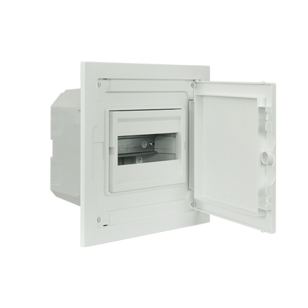Complete Low Profile Flush Mounting Distribution Panelboard - 8 MODULES (1x8)