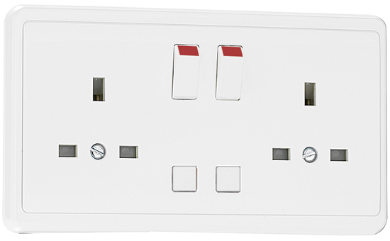 Tomada Dupla Inglesa com Interruptor